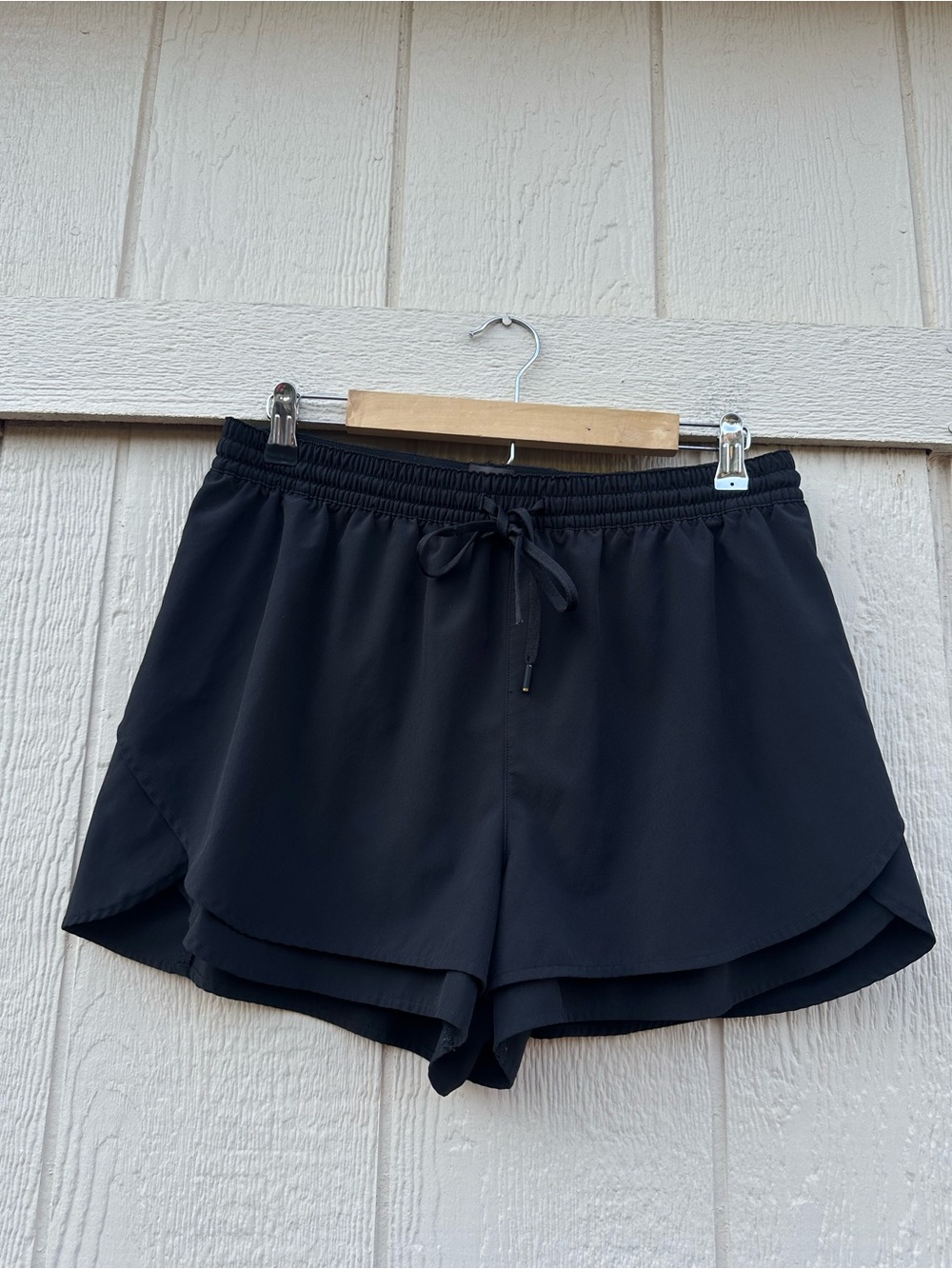 CALIA by Carrie Underwood Black Layered Athletic Shorts with Drawstring